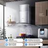 imageMidea MVU30W4AST 30 inch Under Cabinet DuctedDuctless Convertible Slim Vent Durable Stainless Steel Kitchen Reusable Filter 3 Speed Exhaust Fan and 2 LED Lights Range Hood 100 CFMCurved Glass Hood
