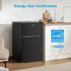 imageMidea WHD113FSS1 Compact Refrigerator 31 cu ft Stainless SteelBlack