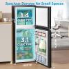 imageMidea WHD113FSS1 Compact Refrigerator 31 cu ft Stainless SteelBlack