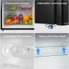 imageMidea WHD113FSS1 Compact Refrigerator 31 cu ft Stainless SteelBlack
