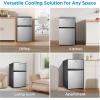 imageMidea WHD113FSS1 Compact Refrigerator 31 cu ft Stainless SteelStainless Steel