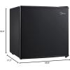 imageMidea WHS160RB1 Single Reversible Compact Refrigerator 44 Cubic Feet Fridge BlackBlack