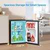 imageMidea WHS160RB1 Single Reversible Compact Refrigerator 44 Cubic Feet Fridge BlackStainless Steel