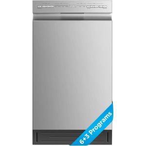 imageMidea MDF18A1AST Builtin Dishwasher with 8 Place Settings 6 Washing Programs Stainless Steel Tub Heated Dry Energy StarStainless Steel