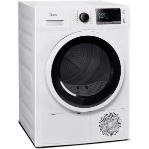 imageMidea MLE25H7BWW Heat Pump Ventless Front Load Dryer Stackable Washing Machine Energy Efficient and Space Saving 44 Cuft White