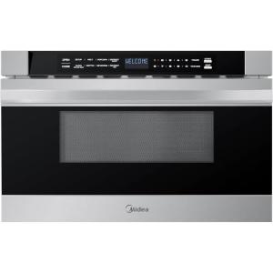 imageMidea MMO12S3ASTZ Over the Range Oven 12 Cuft Slim Stainless Steel Microwaves 1000W Heating Power with 400CMF Vent Fan12 Cuft Drawer