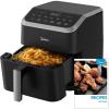 imageMidea Air Fryer 55QT Heatexpress Rapid Air Technology 9 Preset Menus Quick and Easy Meals 1 Minute Button and Favorite Function 90 less oil Easy to Clean Varied RecipesBlack