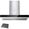 imageMidea MVU30W4AST 30 inch Under Cabinet DuctedDuctless Convertible Slim Vent Durable Stainless Steel Kitchen Reusable Filter 3 Speed Exhaust Fan and 2 LED Lights Range Hood 100 CFMT Shape Stove Hood