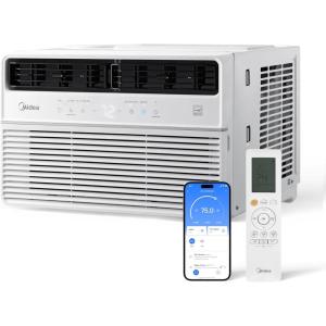 imageMidea 18000 BTU Smart Inverter Window Air Conditioner with APP Alexa Control 208230V AC Unit Cools up to 1000 Sq Ft Quiet Operation Energy Saving Remote ampamp Easy Installation Kit WhiteInverter AC