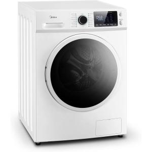 imageMidea 24 Inch Washer and Dryer Combo All in One Washer and Dryer 27 cuft 26lbs Ventless Washing Machine Steam Care Overnight Dry 1400 RPM 16 Cycles Front Load Washer FullAutomatic White