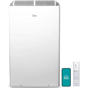 imageMidea 6000 BTU ASHRAE 5000 BTU SACC Portable Air Conditioner Cools up to 150 Sq Ft with Dehumidifier ampamp Fan mode Easy touse Remote Control ampamp Window Installation Kit IncludedWhite