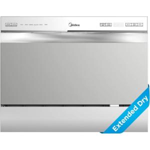 imageMidea MDC22P1ABB Tabletop Countertop Energy Star Portable Dishwasher 6 Place Settings ampamp 8 Washing Programs Speed BabyCare ECOampamp Glass Dish Washer for Dorm RVampamp Apartment BlackSilver