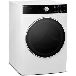 imageMidea MLE45N1AWW Front Load Electric Dryer Matching with Stainless Steel Sensor Dry Wrinkle Care Touch Control 10 Total Cycles 80 Cuft WhiteElectric Dryer