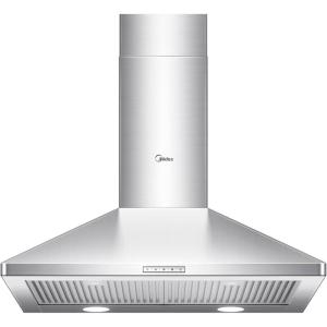 imageMidea MVU30W4AST 30 inch Under Cabinet DuctedDuctless Convertible Slim Vent Durable Stainless Steel Kitchen Reusable Filter 3 Speed Exhaust Fan and 2 LED Lights Range Hood 100 CFMPyramid Hood