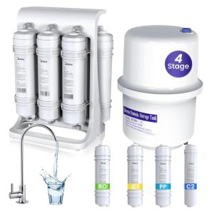 imageMidea Reverse Osmosis System 4Stage RO Under Sink Water Filtration System NSFANSI Certified Ultra Safe Materials Superb Taste Drinking Water Filter for Home 75 GPD Easy DIY Install