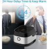 imageMidea 3L Rice Cooker with Steamer Basket 6Cup Uncooked Capacity Induction Heating ampamp Fuzzy Logic Technology 24h Delay Start ampamp Keep Warm NonStick Inner Pot