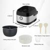 imageMidea 3L Rice Cooker with Steamer Basket 6Cup Uncooked Capacity Induction Heating ampamp Fuzzy Logic Technology 24h Delay Start ampamp Keep Warm NonStick Inner Pot