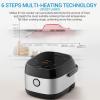 imageMidea 3L Rice Cooker with Steamer Basket 6Cup Uncooked Capacity Induction Heating ampamp Fuzzy Logic Technology 24h Delay Start ampamp Keep Warm NonStick Inner Pot