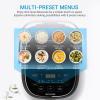 imageMidea 3L Rice Cooker with Steamer Basket 6Cup Uncooked Capacity Induction Heating ampamp Fuzzy Logic Technology 24h Delay Start ampamp Keep Warm NonStick Inner Pot