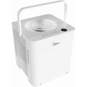 imageMidea Cube 50 Pint Dehumidifier for Basement and Rooms at Home for up to 4500 Sq Ft Builtin Pump Drain Hose Included Smart Control Works with Alexa White ENERGY STAR Most Efficient 20234 500 Sq Ft with Pump