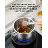 imageMidea 10in1 Electric Pressure Cooker with Slow Cooker Steamer Saute Sous Vide and Bake Modes Stovetop ampamp Oven Safe Stainless Steel Pot 6 Quarts