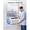 imageMidea 6000 BTU U Shaped Smart Inverter Window Air Conditioner  Cools 250 Sq Ft Ultra Quiet with Open Window Operation  AlexaGoogle Assistant Compatible 37 Energy Savings Remote 2026 Edition12 000 BTU Updated